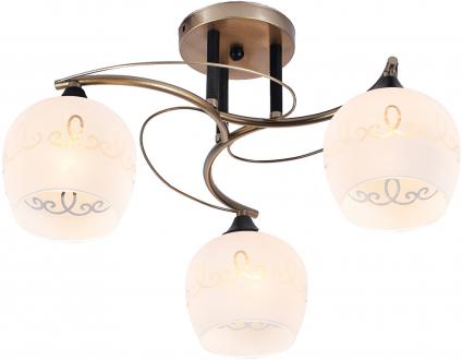 Люстра XA1157B/3 MGD+BK матовое золото/черный 3х60W E27 d470 h260, HN20 П